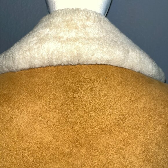 VINTAGE 70'S MATTERHORN NAPA SUEDE SHEEPSKIN SHERPA JACKET COAT - MADE IN USA -8 - Picture 6 of 15